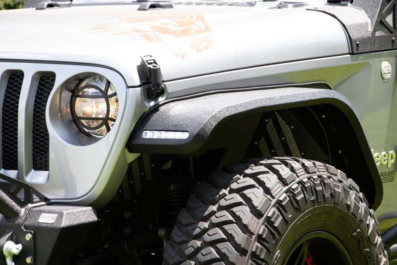Jeep Rubicon Fenders - Rear - Fishbone Offroad - Elite Aluminum - Black textured - `18-`27